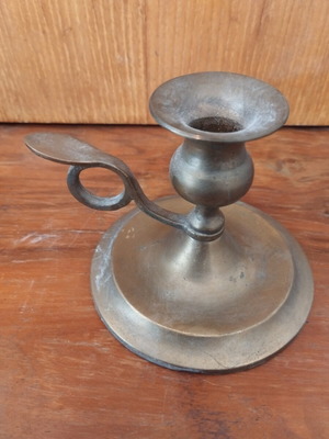 Metal candlestick, height about 8 cm