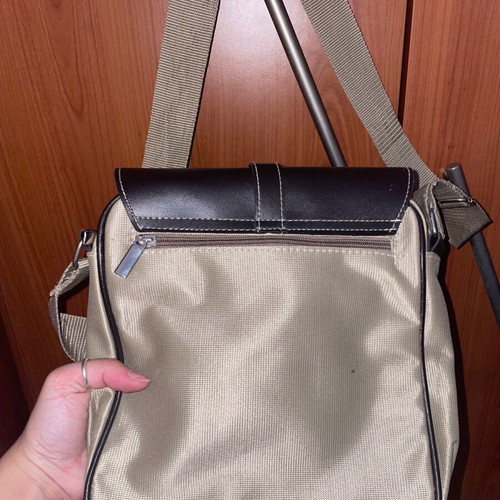 Bag with adjustable strap like new, crossbody black and beige