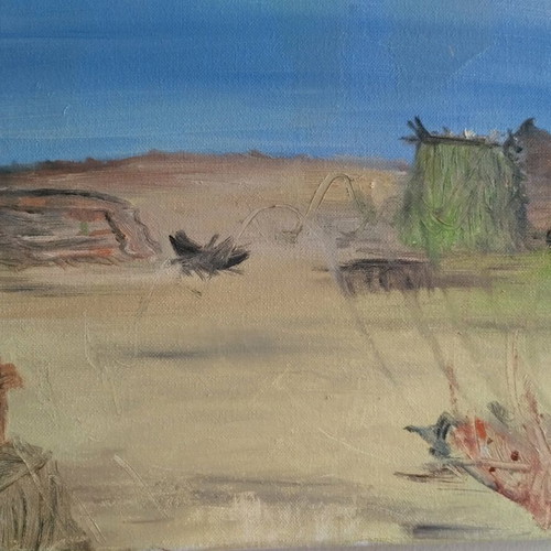 Canvas painting 35x50cm like new without frame