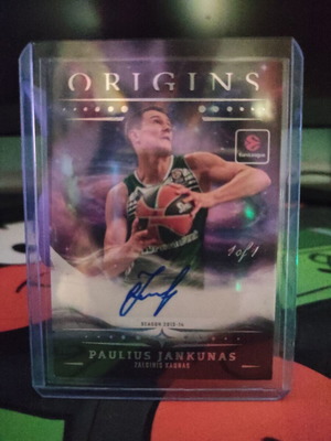 Paulius Jankunas Auto 1/1 κάρτα Panini Origins Euroleague Basketball