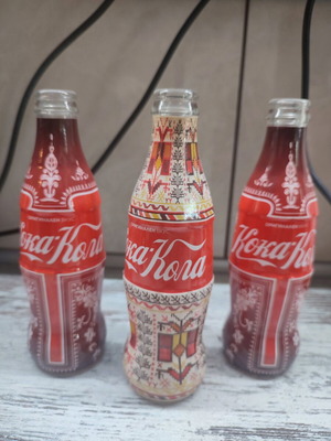 Γυάλινα μπουκάλια Coca cola μεταχειρισμένα, πακέτο 3