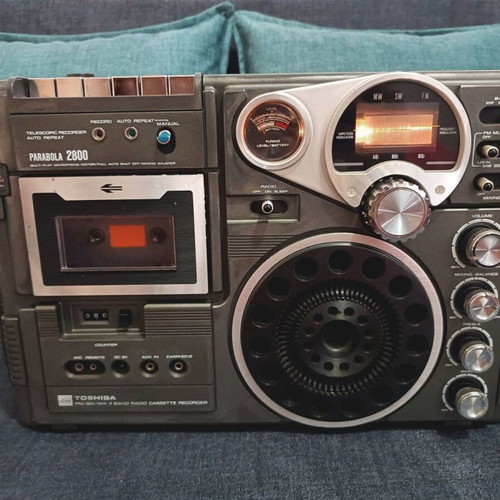 Toshiba Parabola RT-2800 portable radio cassette player used
