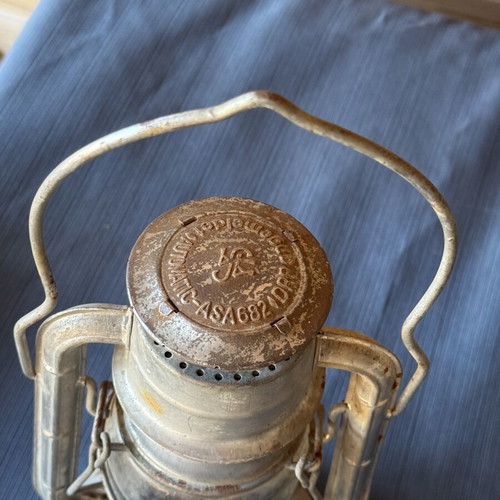 Antique oil lamp used