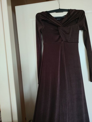 Pink Woman lurex dress, chocolate brown, size S