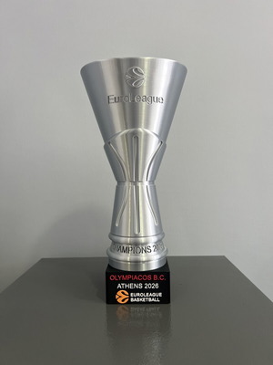 Κύπελλο EuroLeague 2026 Olympiacos καινούργιο, 50 εκ 3D εκτύπωση