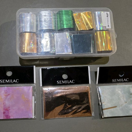 Nail art gold foils used, variety for nail designs