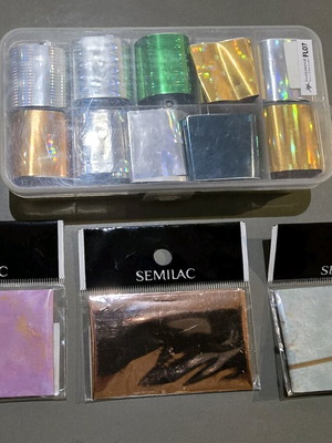 Nail art gold foils used, variety for nail designs