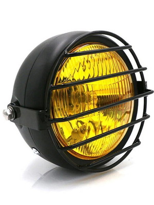 Headlight Cover 6.5 Inch Retro Round Motorcycle Grill Mask
