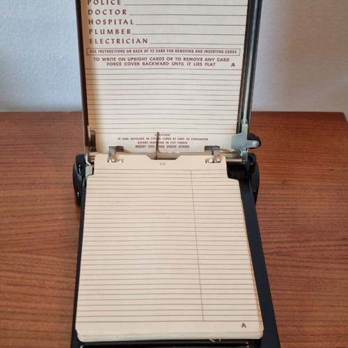 Vintage Bates List Finder Cavalier model phone address book desk