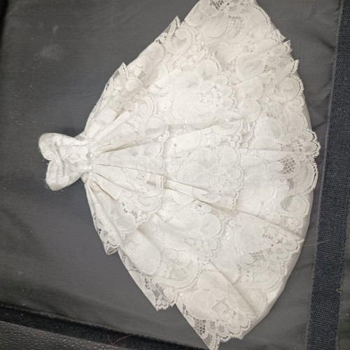 White wedding dress for fashion dolls, vintage style
