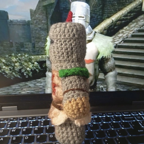 Solaire of Astor Crochet Plushie handmade from Elden Ring