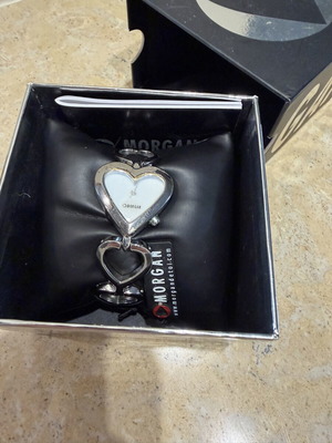 Morgan women's watch heart design silver new