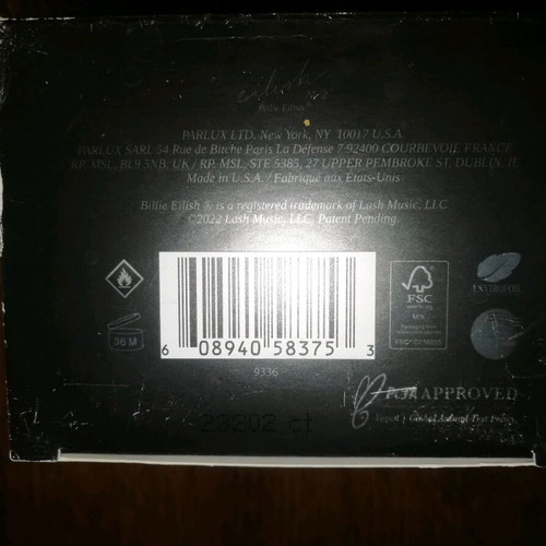 Billie Eilish No. 2 Eau de parfum 100ml like new