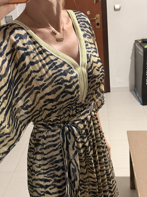 Gase maxi καφτάνι beach dress animal print one size σαν καινούργιο