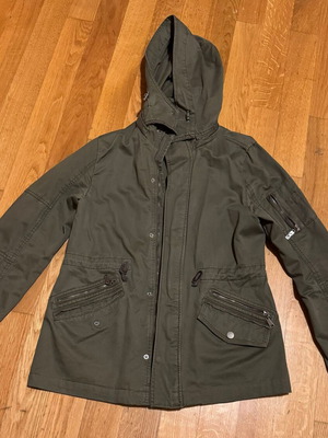 Americanino fall jacket with hood, like new, khaki color, size L