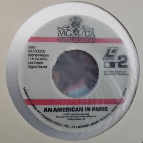 An American in Paris LaserDisc like new, musical