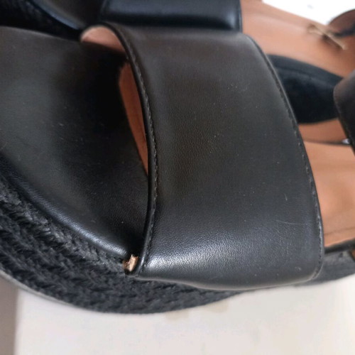 Tsoukalas Shoes platform black 39 leather used