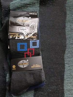 Suit socks new, pack of 3 pairs, size 40-46 multicolor