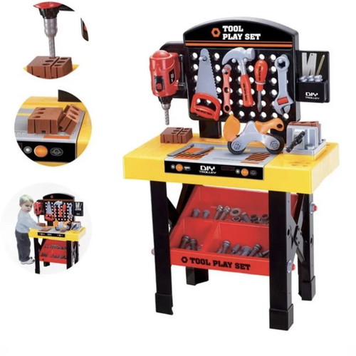 Toy Workbench with 51 Tools New