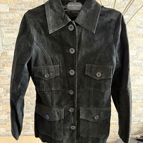 Velvet leather women's jacket like new, black, size S