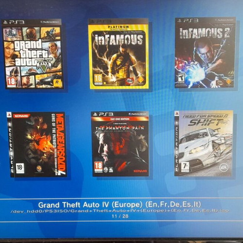 PlayStation 3 Slim 500GB SSHD upgraded with many games