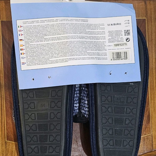 Evertop men's winter slippers size 44 new, blue