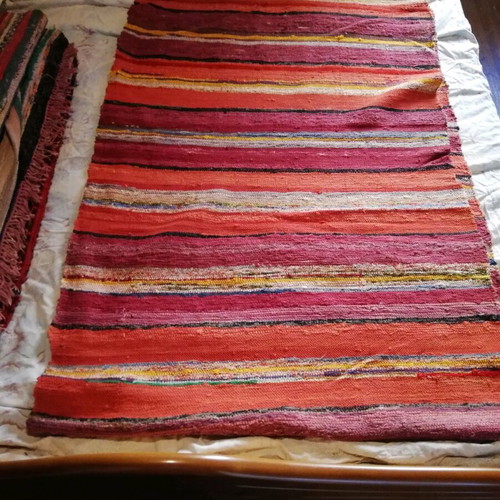 Handmade rag rug runner like new