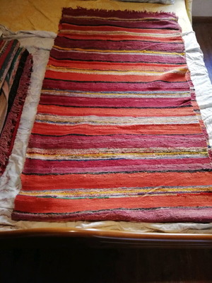 Handmade rag rug runner like new