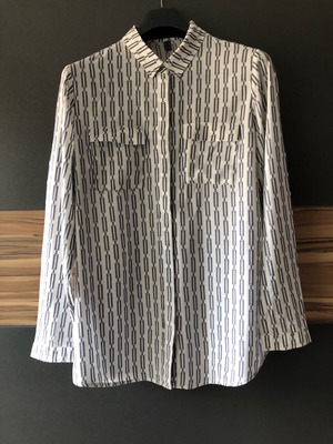 Esprit women's shirt used, white and gray, size M/L