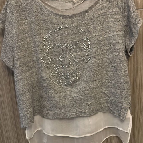 Zara blouse used with studs and built-in transparency, size M