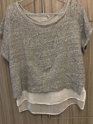 Zara blouse used with studs and built-in transparency, size M