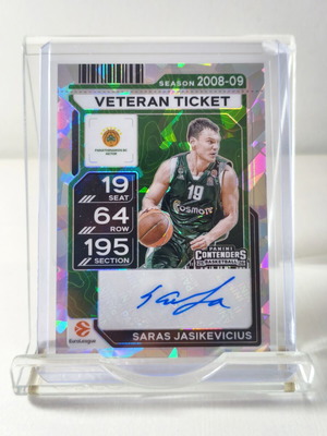 2025-26 Contenders Euroleague Ticket Saras Jasikevicius Cracked Ice Auto /23 like new