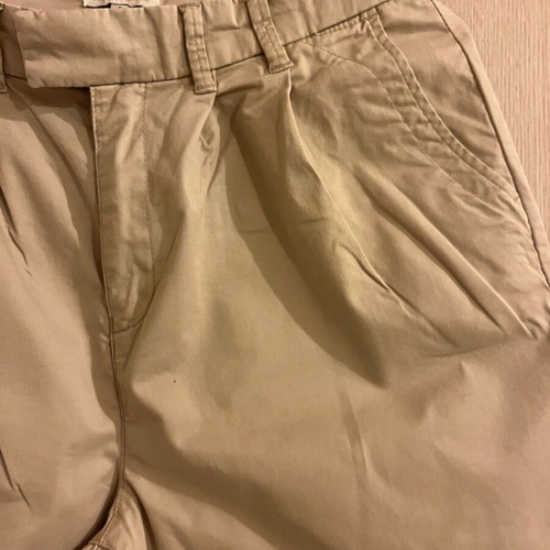 Beige cotton pants Only with pleats used, size S