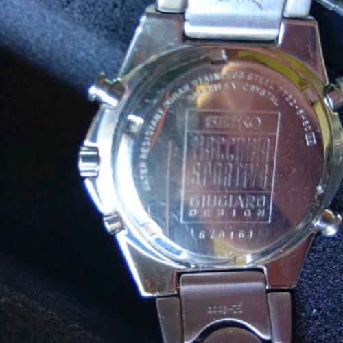 Seiko Maccina Sportiva by Giugiaro watch like new, chronograph, silver