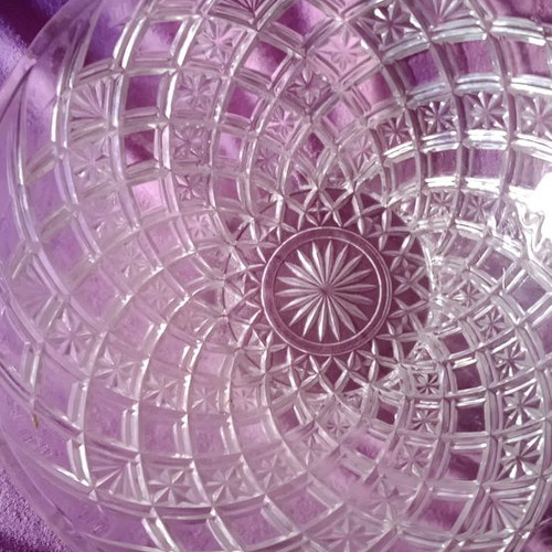 Crystal bowl large and deep, new, fruit bowl