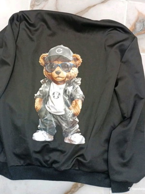 Gangster Bear φούτερ XXL καινούργιο, μαύρο