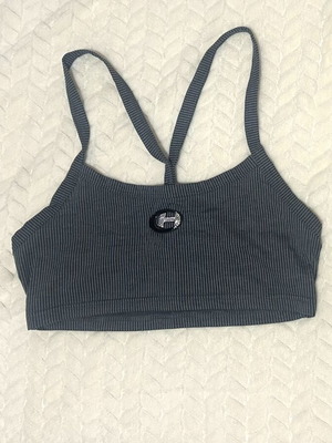 Bustier top grey with symbol in the middle, new