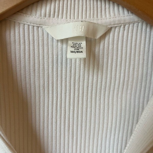 H&M blouse with collar white, like new, size XS