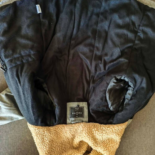 Hashtag jackets used, pack of 2 for ages 4-6, one needs repair