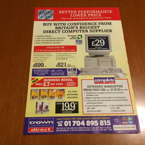 Promotional guide for buying computers February 1996 like new