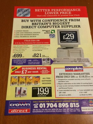 Promotional guide for buying computers February 1996 like new