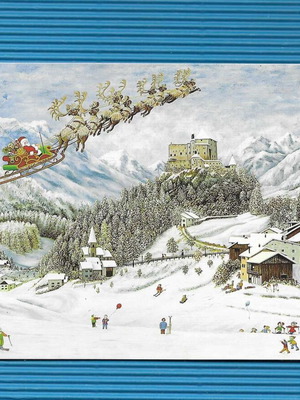 Christmas cards pack of 7 from the Association Painting with Mouth and Foot new