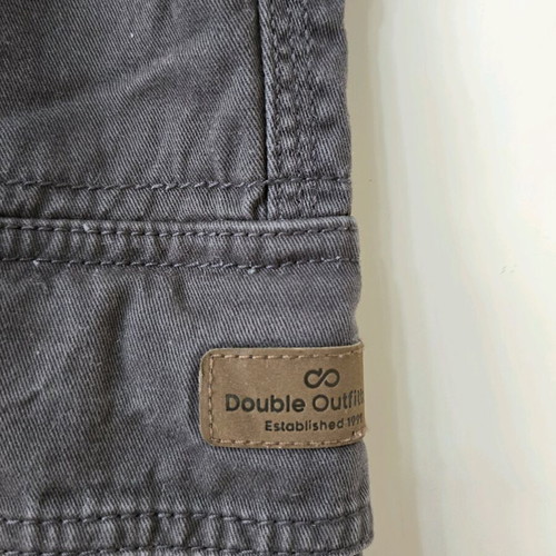 Double men's bermuda shorts used, charcoal, size 36