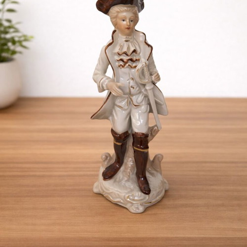 Vintage figurine of young high society man like new, height 18 cm