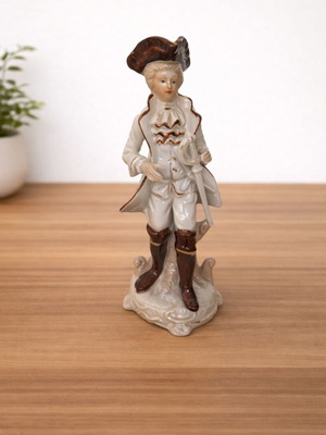 Vintage figurine of young high society man like new, height 18 cm
