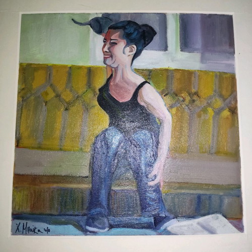 Oil painting by H. Boukas 40x40cm
