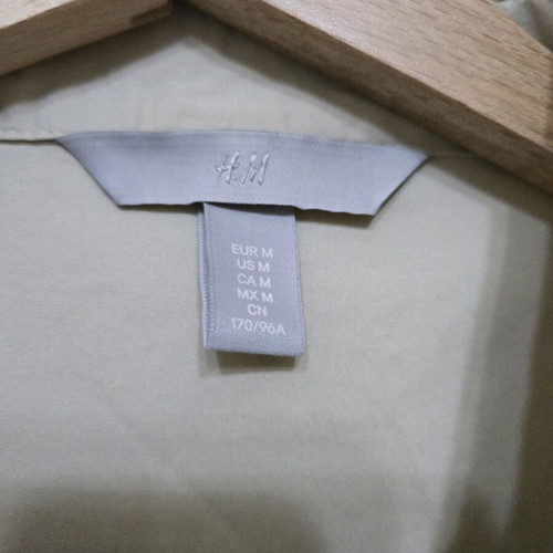 H&M shirt new, poplin, beige, size medium