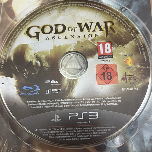God of War Ascension PS3 game used, Greek subtitles