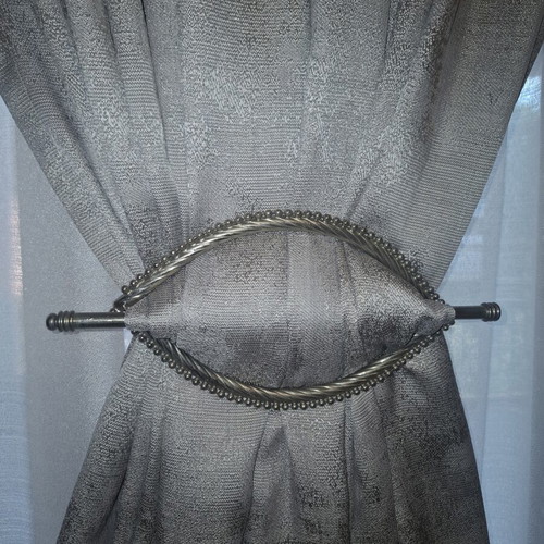 Silver Metal Curtain Tieback like new