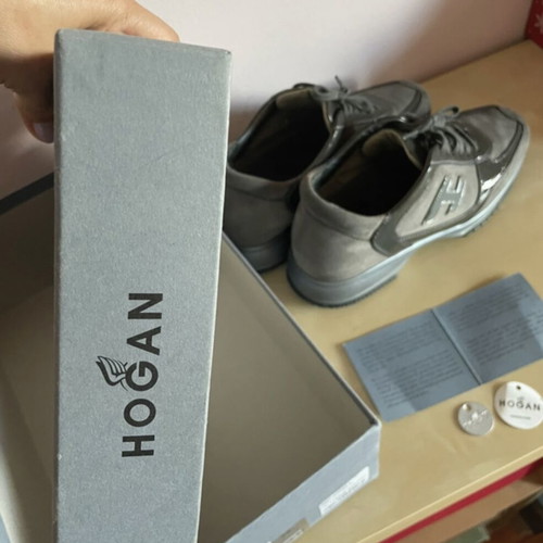 Hogan gray athletic shoes used, size 39
